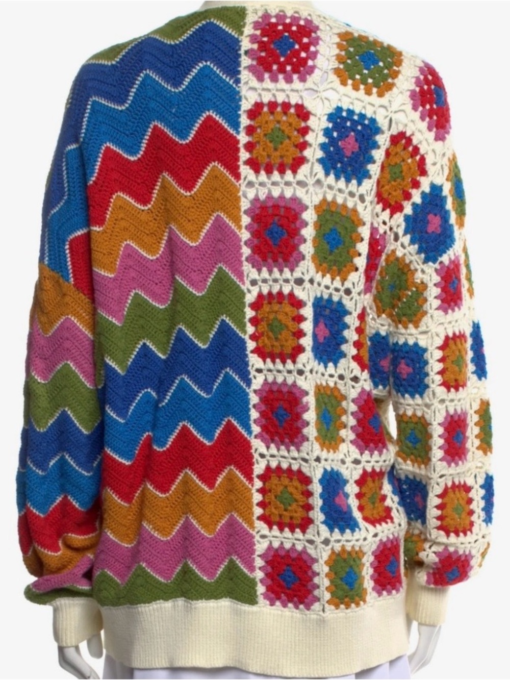 Multicolor Crochet Cardigan - Women - Picture 2 of 3